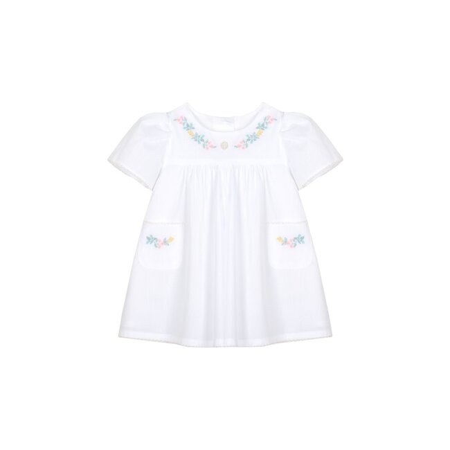 PATACHOU DRESS NEWBORN LIBERTY WHITE