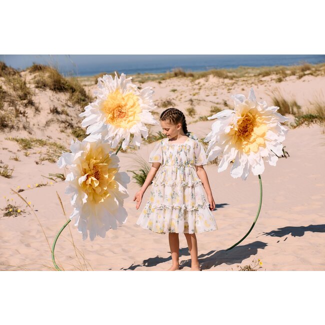 PATACHOU DRESS KIDS GIRL PARTY COLORS COLORFUL FLORAL S25-110