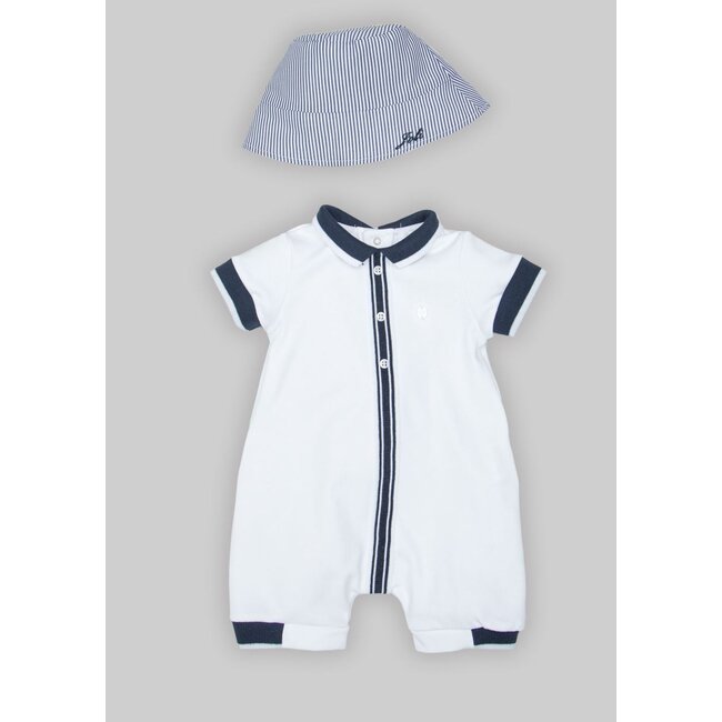 PATACHOU HAT NEWBORN BLUE NAVY STRIPES S25-33
