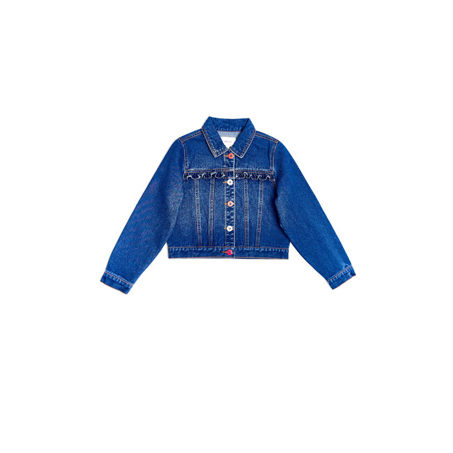 CATIMINI GIRLS DENIM JACKET W/ HEART PATCH ON BACK