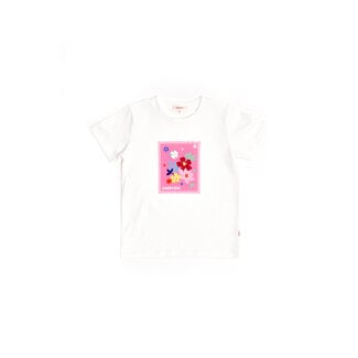 CATIMINI GIRLS SS TEE W/ MULTICO FLORAL GRAPHIC