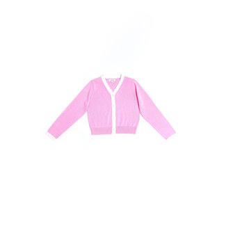 CATIMINI GIRLS KNIT SWEATER W/ CONTRAST TRIMMING