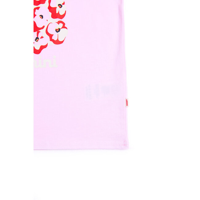 CATIMINI GIRLS SS TEE W/ FLORAL LOGO GRAPHIC