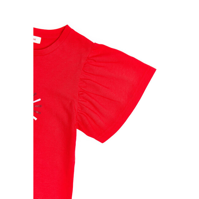 CATIMINI GIRLS FLOUNCY SLEEVE TEE W/ "LOVE" GRAPHIC