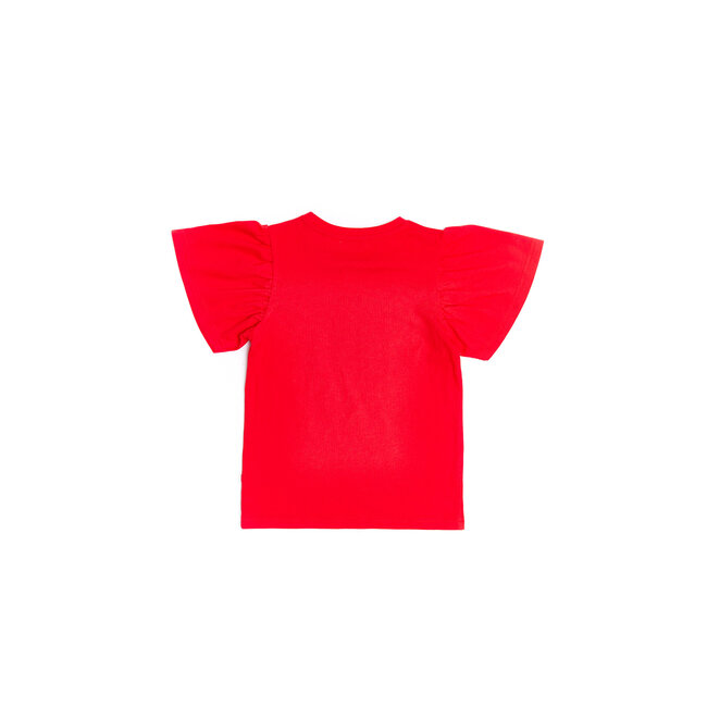 CATIMINI GIRLS FLOUNCY SLEEVE TEE W/ "LOVE" GRAPHIC