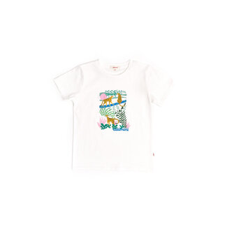 CATIMINI GIRLS SS TEE W/ LEOPARD JUNGLE GRAPHIC