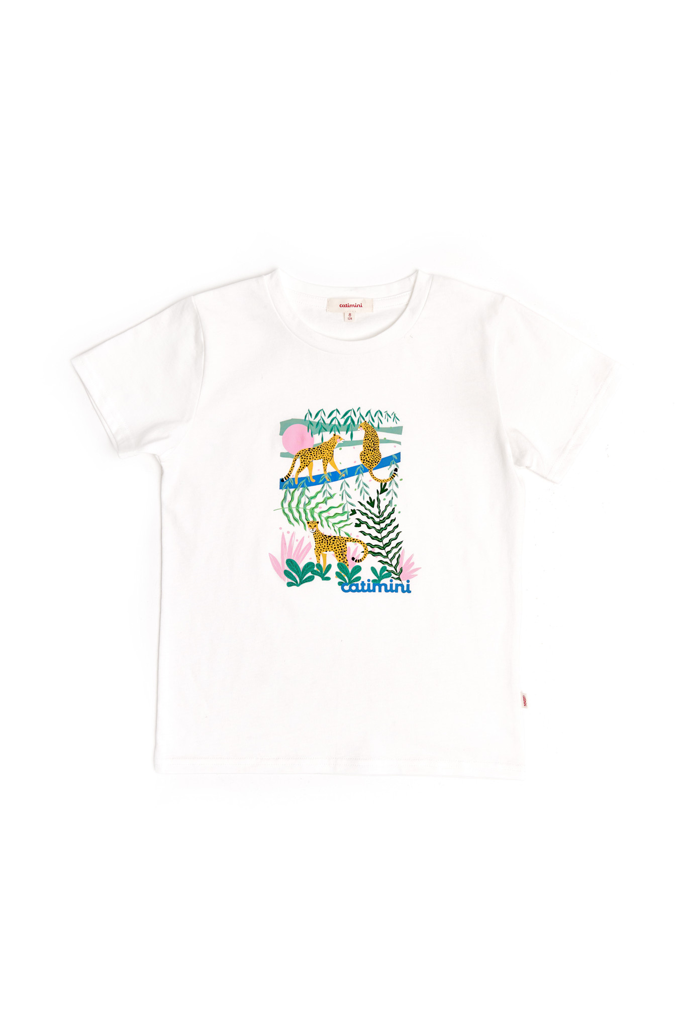 GIRLS SS TEE W/ LEOPARD JUNGLE GRAPHIC | Catimini Canada - Kidz