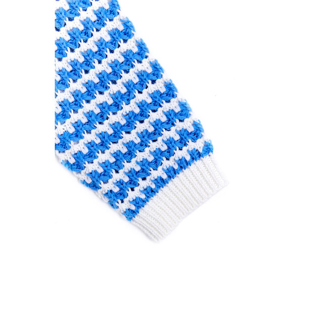 CATIMINI GIRLS STRIPED CARDIGAN W/ SCALLOPED HEM