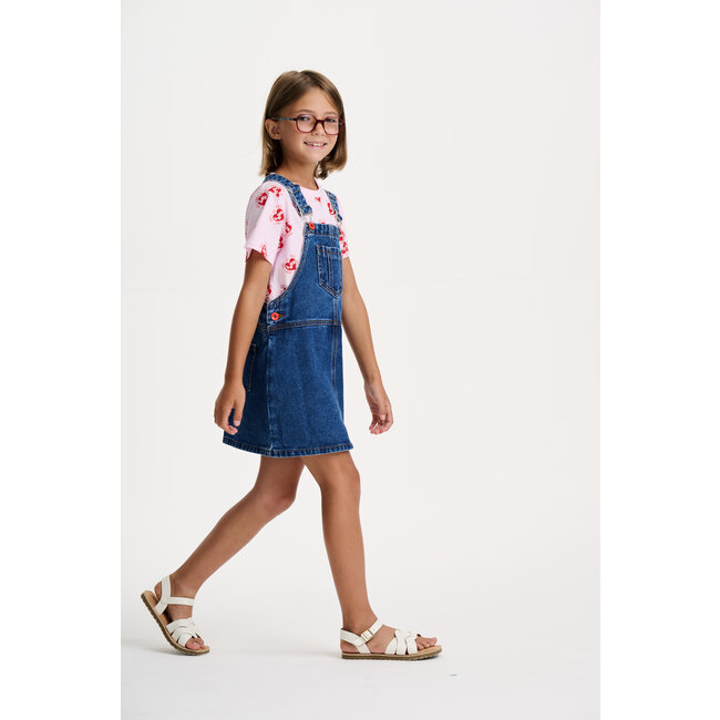 CATIMINI GIRLS SS TEE W/ ALLOVER HEARTS