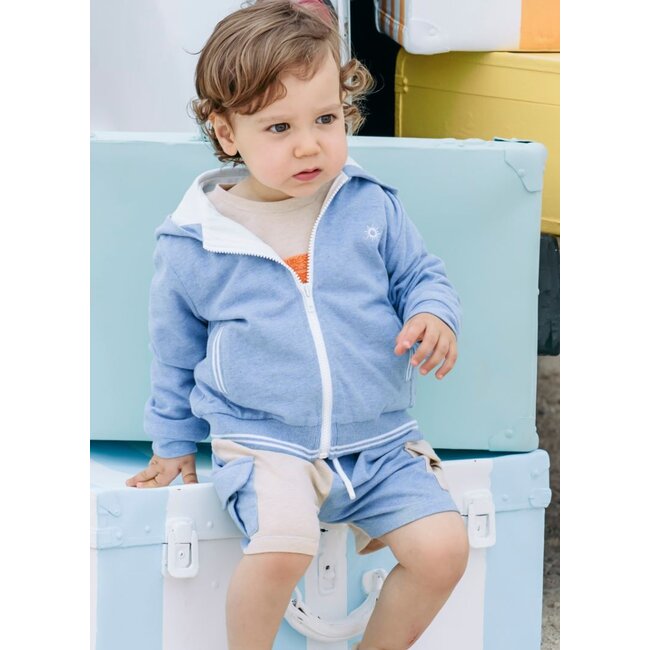 PATACHOU SHORTS  BOY HAMPTONS - LIGHT BLUE INDIGO S23-45