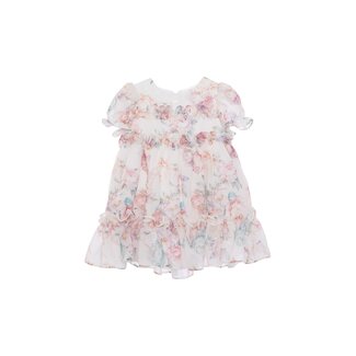 PATACHOU DRESS SPECIAL OCCASION GIRL - PEONIES PRINT S25-13