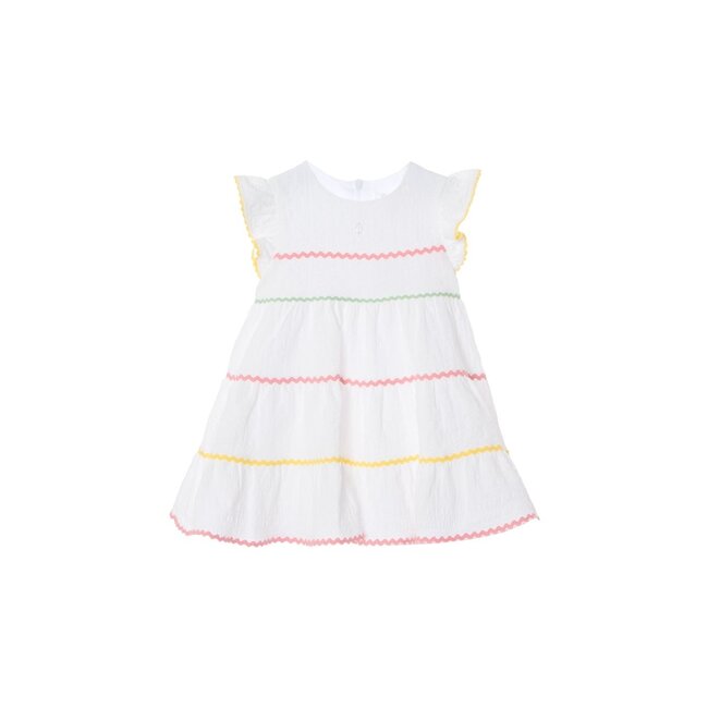 PATACHOU DRESS MINI GIRL COLORS - WHITE