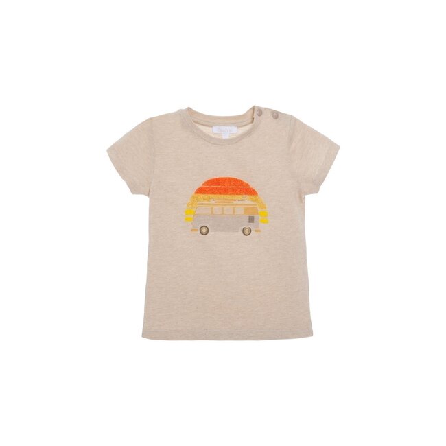 PATACHOU T-SHIRT BOY HAMPTONS - BEIGE MELANGE