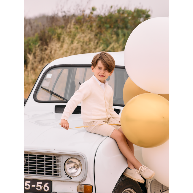 PATACHOU CARDIGAN MINI BOY SPECIAL OCCASION - ECRU