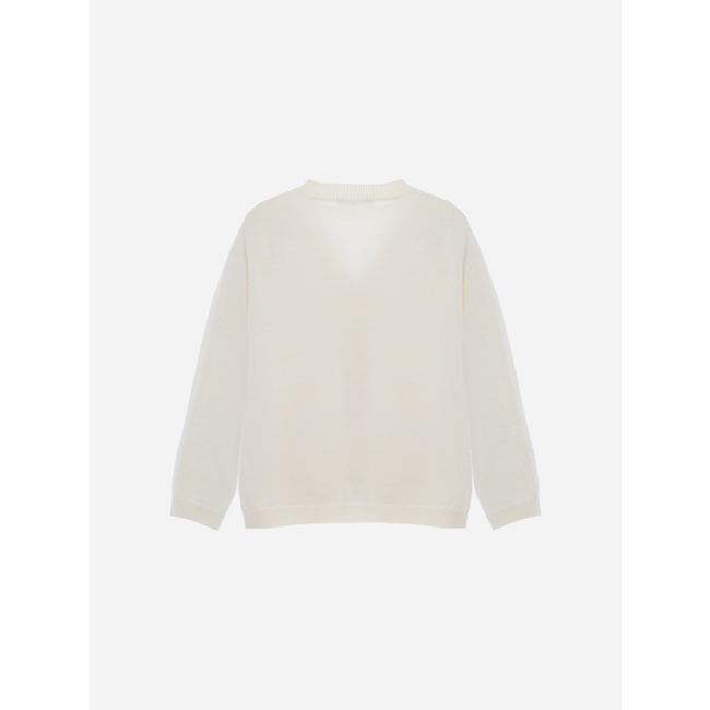 PATACHOU CARDIGAN MINI BOY SPECIAL OCCASION - ECRU