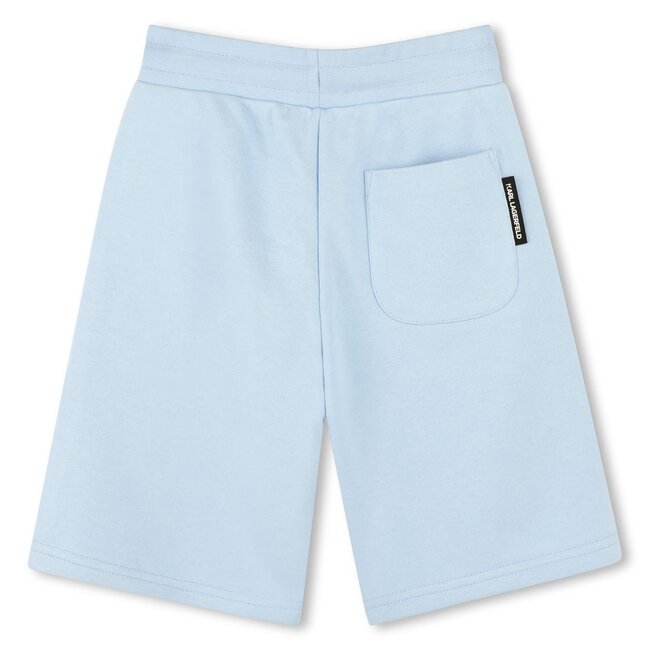 KARL LAGERFELD BOYS PALE BLUE LOGO LONG SHORTS