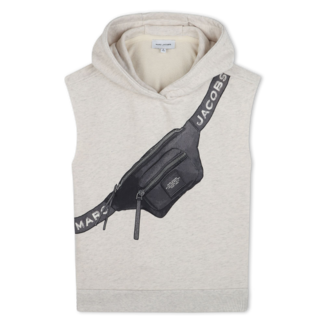 THE MARC JACOBS BOY BEIGE MARL SLEEVELESS SWEATSHIRT