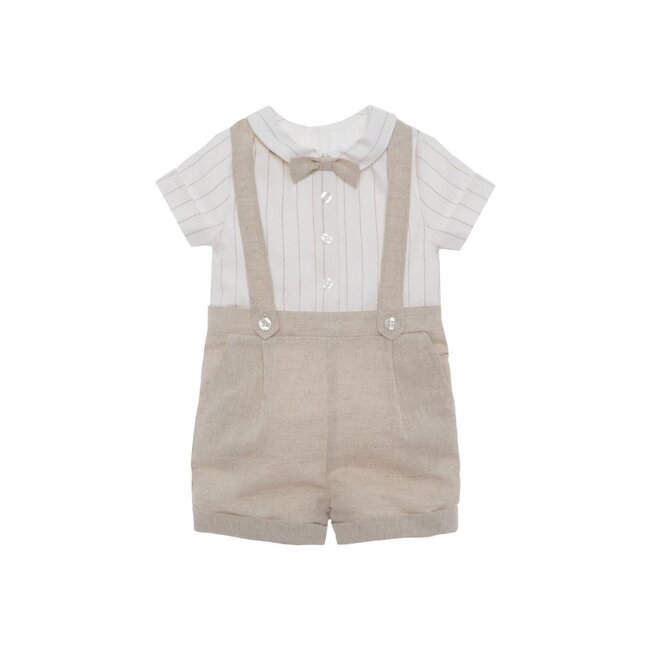 PATACHOU ROMPER MINI BOY SPECIAL OCCASION - BEIGE MELANGE