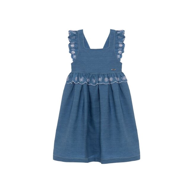 PATACHOU DRESS KIDS GIRL DENIM -BLUE DENIM