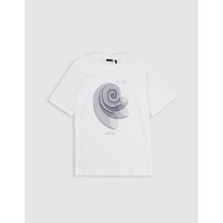IKKS White T-shirt organic cotton spiral shell boy