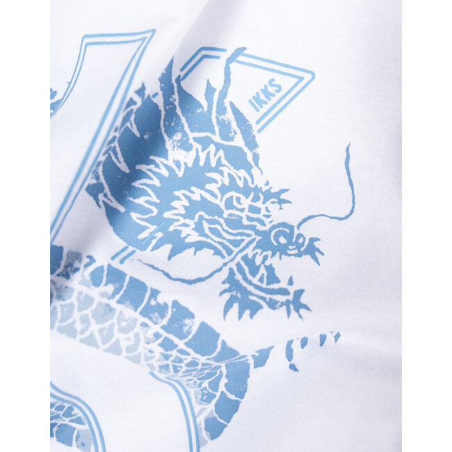 IKKS White organic cotton T-shirt dragon-K boy