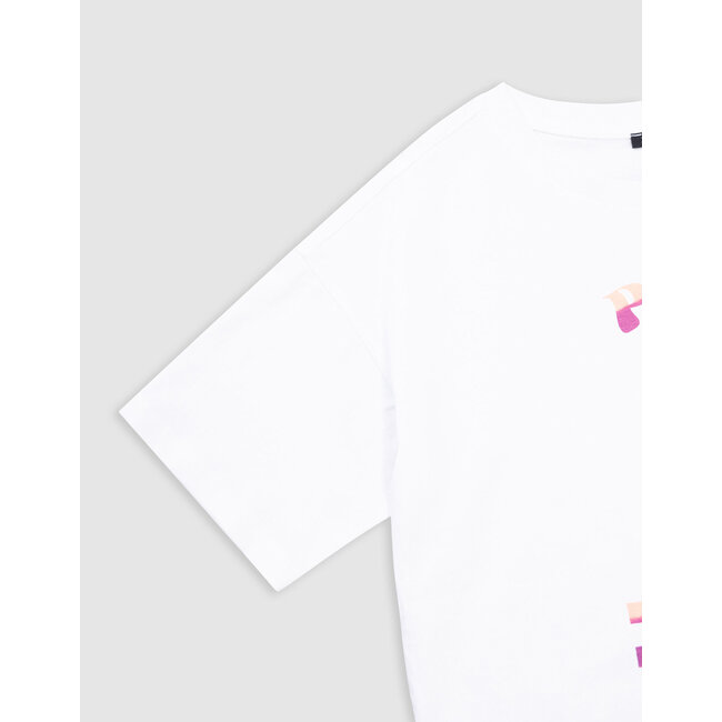 IKKS White t-shirt organic cotton visual pasta bowl for girl