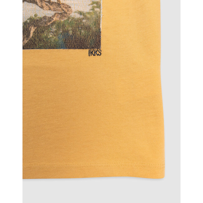 IKKS Yellow T-shirt organic cotton tiger on tree boy