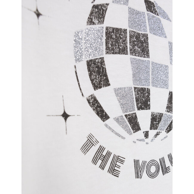 IKKS White t-shirt organic cotton faceted ball for girl