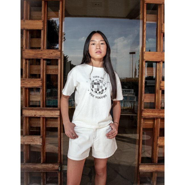 IKKS White t-shirt organic cotton faceted ball for girl