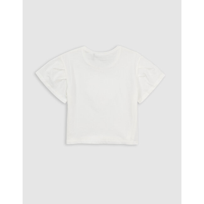 IKKS Ecru organic cotton heart t-shirt for girl