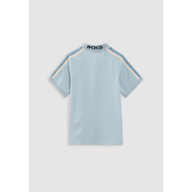 IKKS Polo shirt water green organic cotton striped for boy