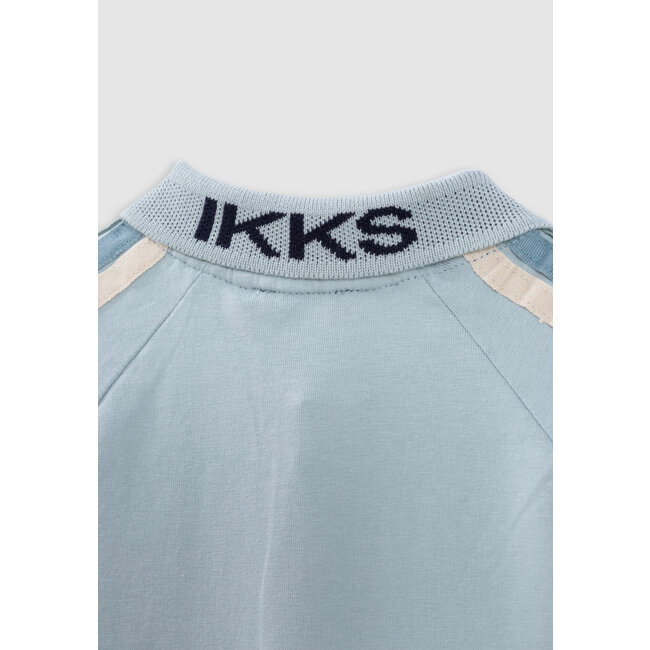 IKKS Polo shirt water green organic cotton striped for boy