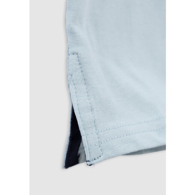 IKKS Polo shirt water green organic cotton striped for boy