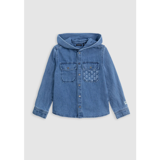 IKKS Waterless blue denim hooded shirt for boy