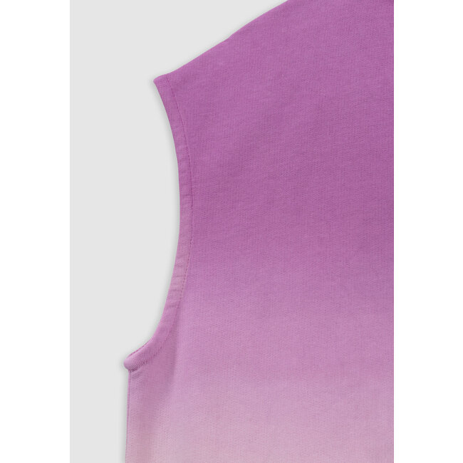 IKKS Girl's purple sleeveless deep dye sweatshirt with message