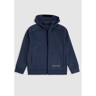 IKKS Relaxed blue cardigan with fleece lining for boy