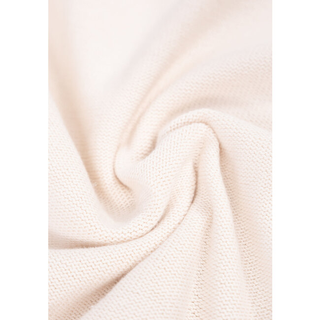 IKKS Girl's ecru sweater with lace knit and ruffles