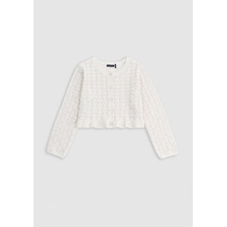 IKKS Champagne cardigan openwork lurex for girl