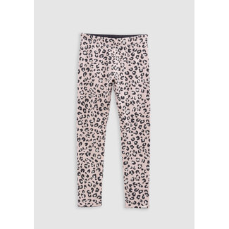 IKKS Girl's organic cotton pink and leopard reversible leggings
