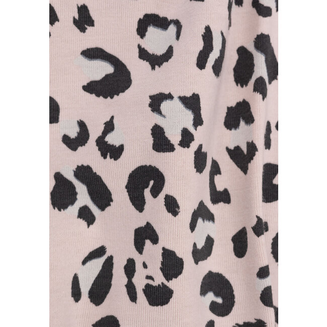 IKKS Girl's organic cotton pink and leopard reversible leggings