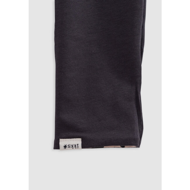 IKKS Girl's organic cotton pink and leopard reversible leggings