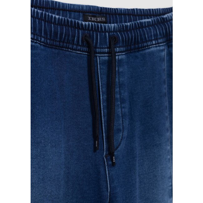 IKKS BATTLE blue denim Bermuda shorts battle shape for boy