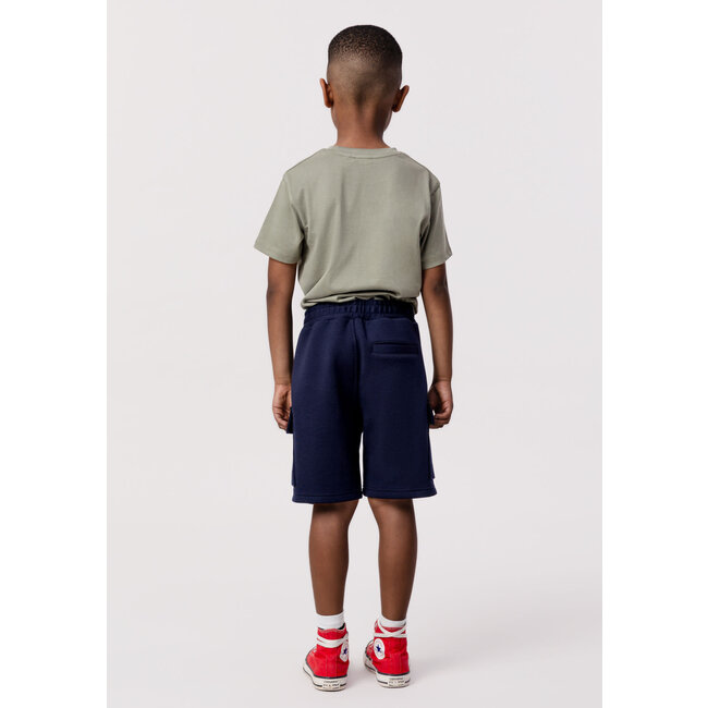 IKKS BATTLE navy Bermuda shorts with palm tree motif for boys