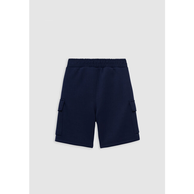 IKKS BATTLE navy Bermuda shorts with palm tree motif for boys