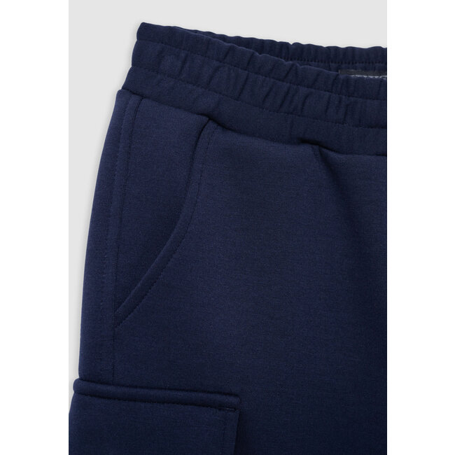 IKKS BATTLE navy Bermuda shorts with palm tree motif for boys