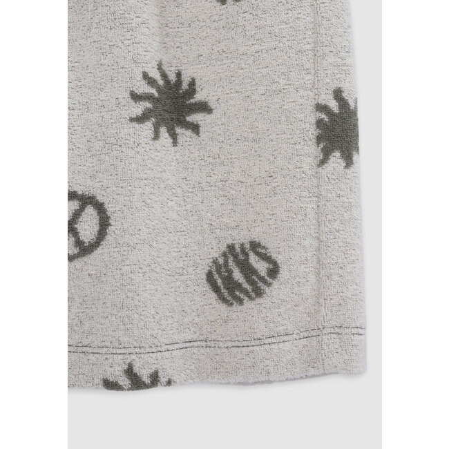 IKKS Boy's peace and love khaki terrycloth Bermuda shorts