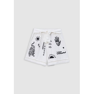 IKKS White printed shorts maxi motifs for girl