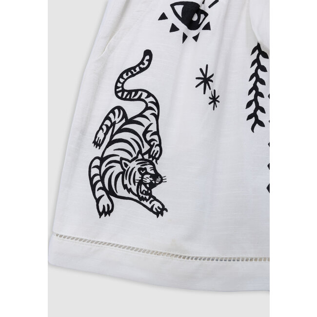 IKKS White printed shorts maxi motifs for girl