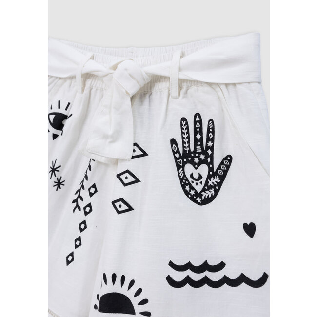 IKKS White printed shorts maxi motifs for girl