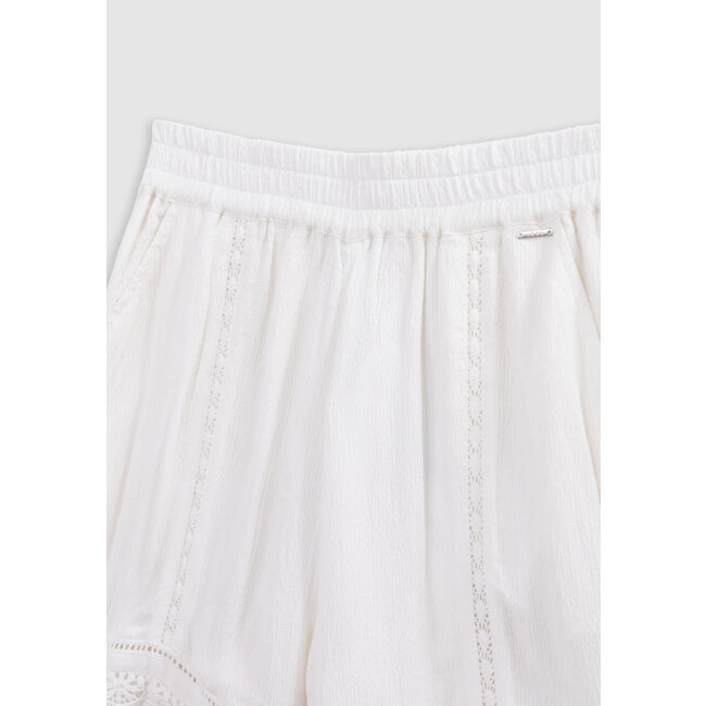 IKKS Ecru shorts with lace details bohemian spirit for girls